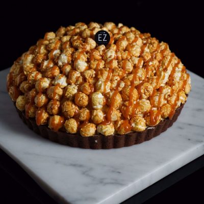 Chocolate Popcorn Caramel American Tart