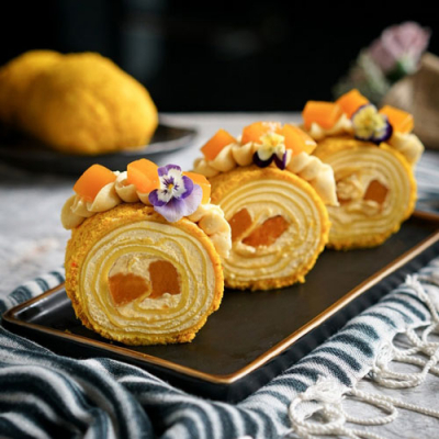 Japanese Mango Roll Crepes