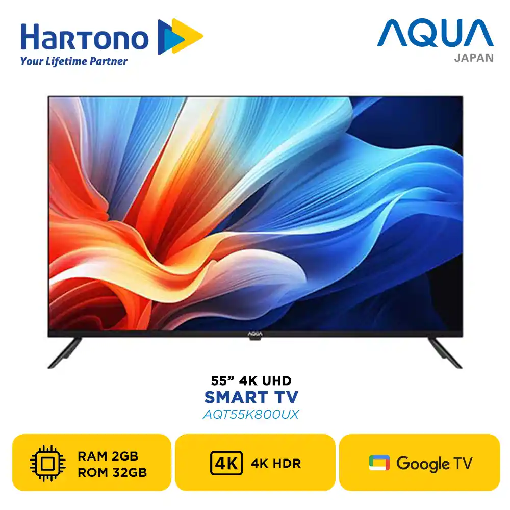 AQUA 55 INCH 4K UHD GOOGLE TV AQT55K800UX