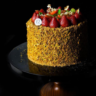 Strawberry Pistachio Cake