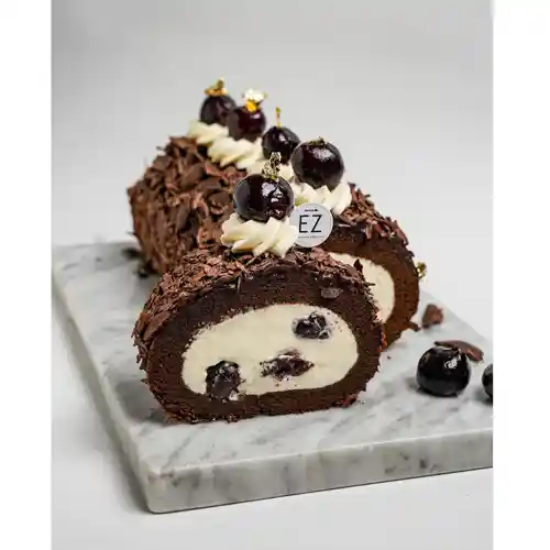 Chocolate Cherry Roll Cake