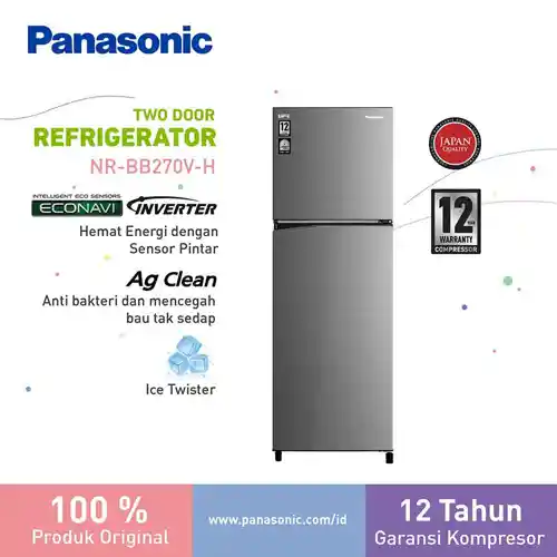 PANASONIC KULKAS 2 PINTU KECIL SMALL 2 DOOR REFRIGERATOR NRBB270VH