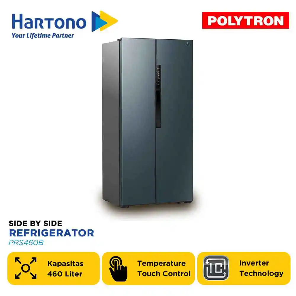 POLYTRON KULKAS SIDE BY SIDE REFRIGERATOR PRS460B