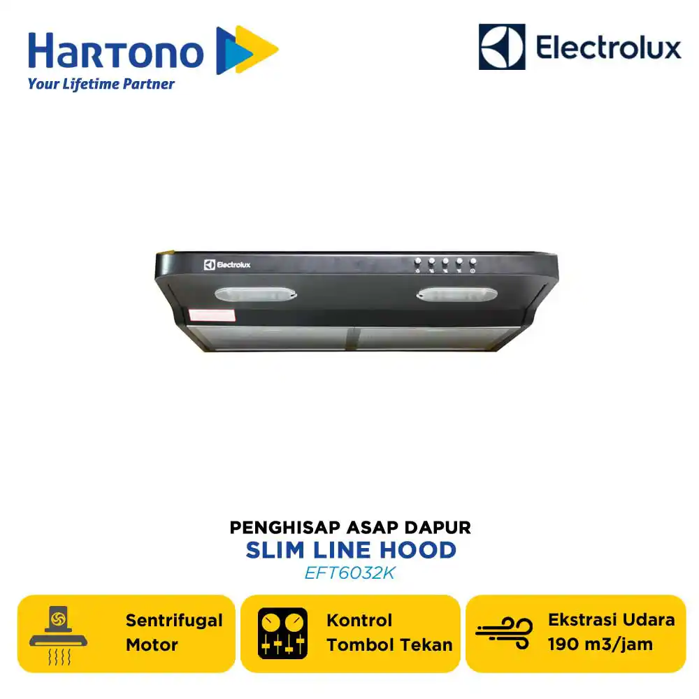 ELECTROLUX TUDUNG PENGHISAP ASAP SLIM LINE HOOD EFT6032K