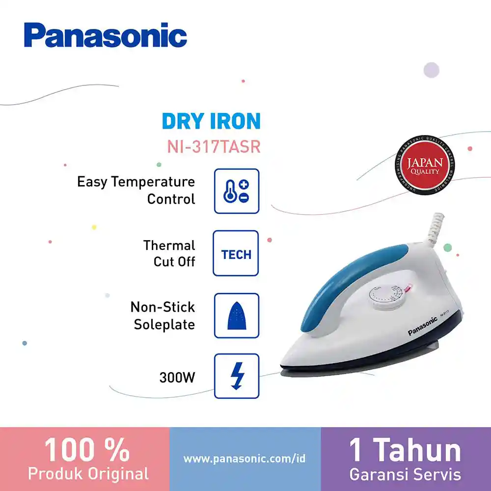 PANASONIC SETRIKA FLAT IRON NI317T