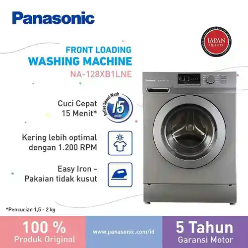 PANASONIC MESIN CUCI FRONT LOADING WASHER NA128XB1LNE