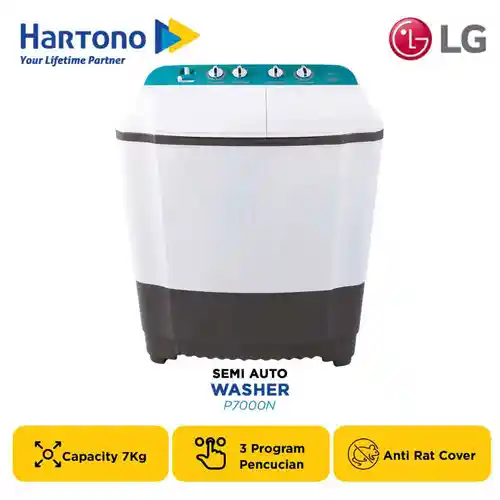 LG MESIN CUCI 2 TABUNG SEMI AUTO WASHER P7000N