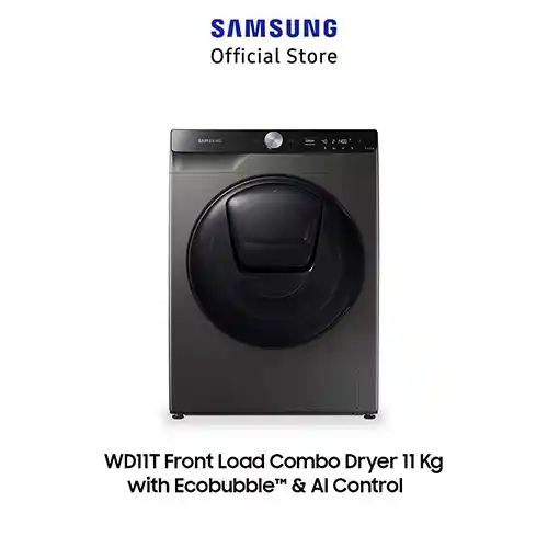 Samsung Mesin Cuci Front Loading Combo Dryer 11 Kg dengan Ecobubble, QuickDrive, AI Control - WD11T754DBX/SE