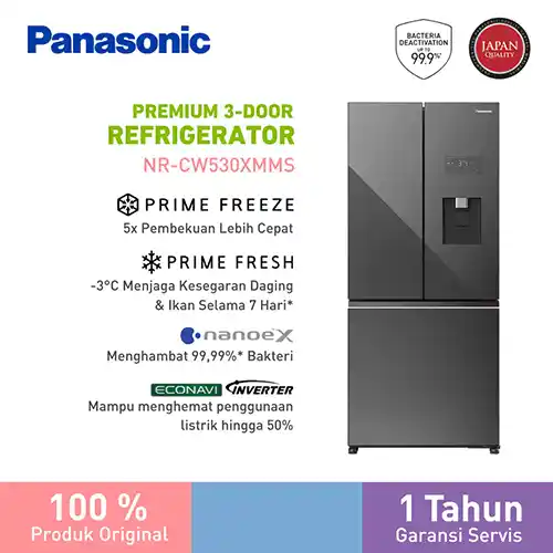 PANASONIC KULKAS MULTIDOOR REFRIGERATOR NRCW530XMMS