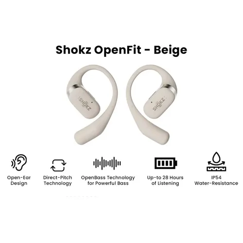 SHOKZ WIRELESS EARPHONE OPENFIT BEIGE