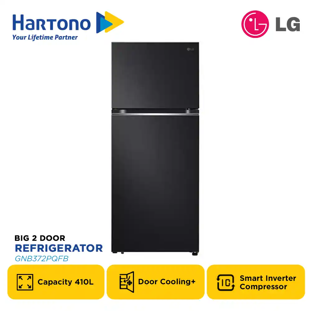 LG KULKAS 2 PINTU BESAR BIG 2 DOOR REFRIGERATOR GNB372PQFB