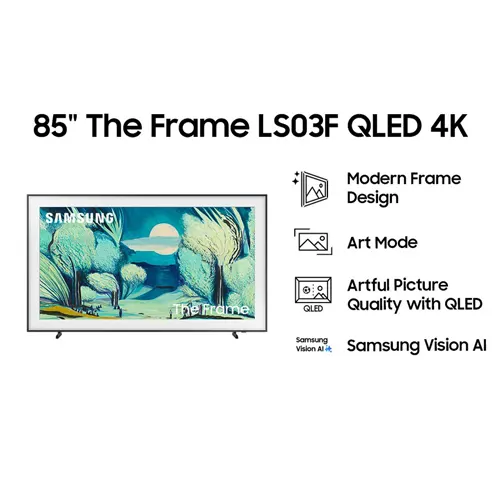 SAMSUNG 85 Inch The Frame 4K Vision AI Smart TV QA85LS03FAKXXD