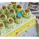 Dadar gulung unti pandan sheet cake