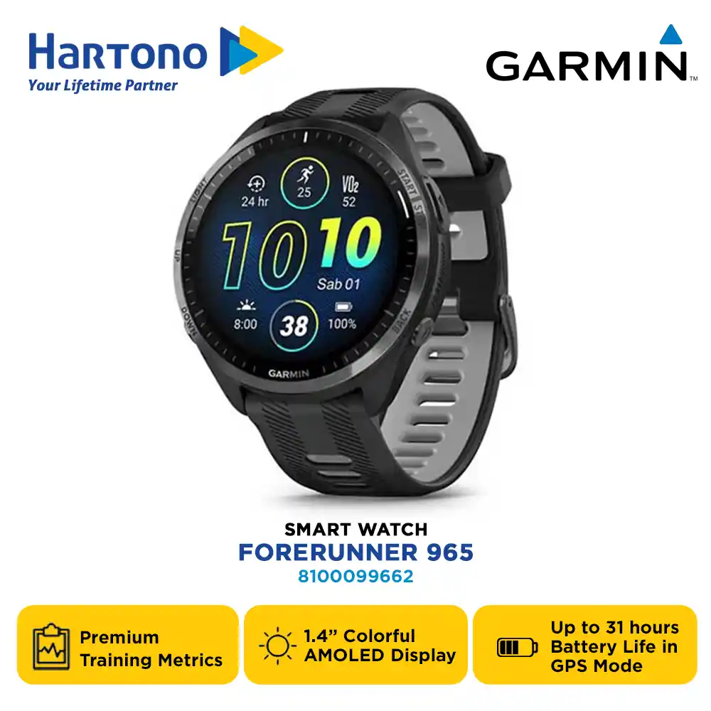 GARMIN SMART WATCH FORERUNNER 965 GPS BLACK